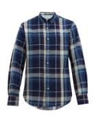 Matchesfashion.com Officine Gnrale - Tartan Check Cotton Twill Shirt - Mens - Blue Multi