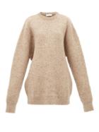 Matchesfashion.com Raey - Oversized Marled Wool Blend Sweater - Womens - Brown