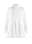 Preen Line Gathered-seam Oversized Cotton-poplin Shirt