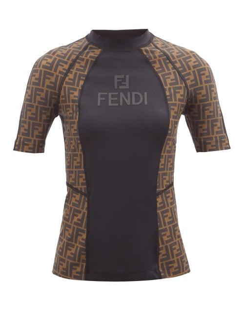 Fendi - Ff-jacquard Technical-jersey Performance Top - Womens - Black
