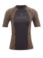 Fendi - Ff-jacquard Technical-jersey Performance Top - Womens - Black