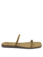 The Row - Paloma Felted Flat Sandals - Womens - Green