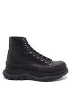 Matchesfashion.com Alexander Mcqueen - Tread Leather Boots - Mens - Black