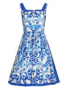 Dolce & Gabbana Majolica-print Cotton-poplin Dress