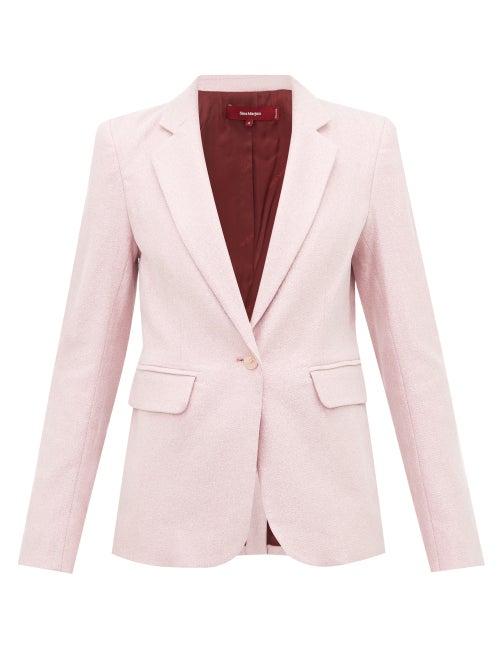 Matchesfashion.com Sies Marjan - Mason Single Breasted Lurex Jacket - Womens - Light Pink