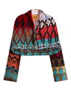 Matty Bovan Patchwork-intarsia Cropped Cardigan