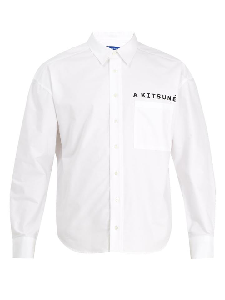 Ader Error X Maison Kitsuné Point-collar Cotton Shirt
