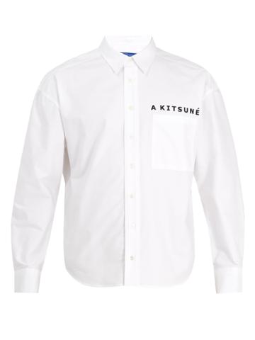 Ader Error X Maison Kitsuné Point-collar Cotton Shirt