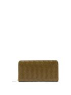 Matchesfashion.com Bottega Veneta - Intrecciato-leather Wallet - Womens - Khaki