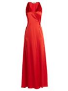 Diane Von Furstenberg Satin Wrap Dress