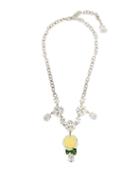 Matchesfashion.com Dolce & Gabbana - White Rose Crystal Necklace - Womens - White