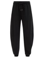 Chlo - Drawstring Crepe Track Pants - Womens - Black
