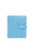 Matchesfashion.com Bottega Veneta - Intrecciato Leather Wallet - Womens - Blue