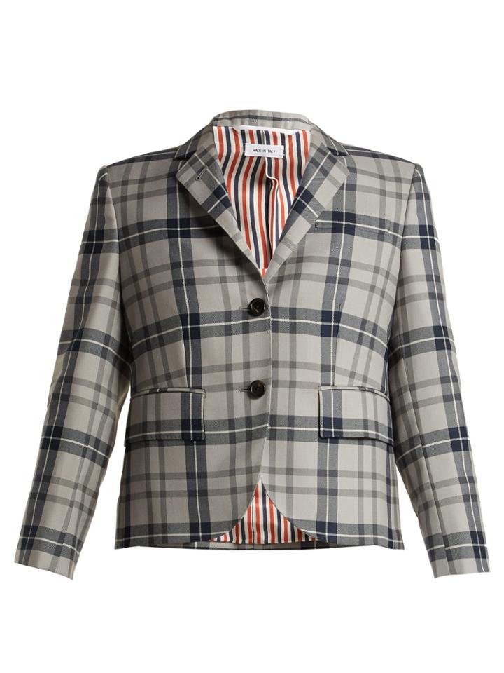 Thom Browne Tartan Wool-blend Blazer