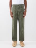 Visvim - Alda Garment-dyed Cotton-canvas Trousers - Mens - Olive
