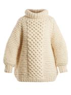 I Love Mr Mittens Aran Roll-neck Wool Sweater
