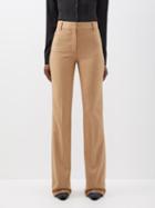 Nili Lotan - Corette High-rise Wool Trousers - Womens - Camel