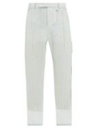 Matchesfashion.com Craig Green - Quilted-panel Shell Trousers - Mens - Light Blue