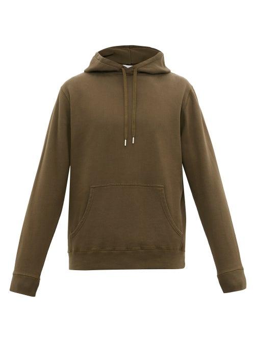 Matchesfashion.com Sunspel - Cotton Loop Back Jersey Hooded Sweatshirt - Mens - Green