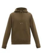 Matchesfashion.com Sunspel - Cotton Loop Back Jersey Hooded Sweatshirt - Mens - Green