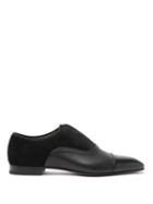 Matchesfashion.com Christian Louboutin - Alpha Male Suede And Leather Dress Shoes - Mens - Black