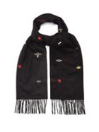 Matchesfashion.com Gucci - Embroidered Print Scarf - Mens - Black Multi