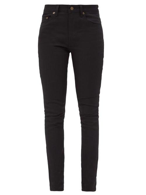 Matchesfashion.com Saint Laurent - Slim-fit Cotton-blend Jeans - Womens - Black