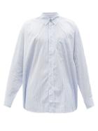 Matchesfashion.com Our Legacy - Borrowed Striped Cotton-poplin Shirt - Mens - Blue