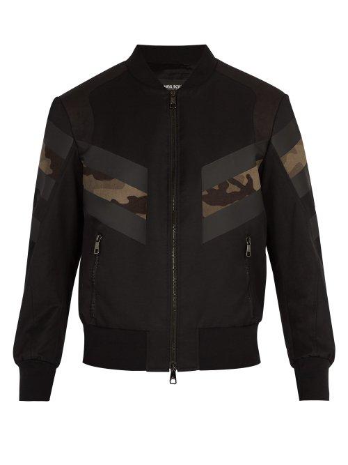 Matchesfashion.com Neil Barrett - Modernist Bomber Jacket - Mens - Black