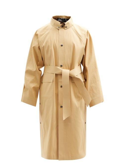 Mens Rtw Kassl Editions - Belted Cotton-blend Canvas Trench Coat - Mens - Beige