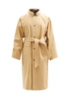 Mens Rtw Kassl Editions - Belted Cotton-blend Canvas Trench Coat - Mens - Beige