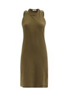 Ladies Rtw The Frankie Shop - Draped Double-layer Cotton-blend Tank Dress - Womens - Khaki