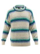 Isabel Marant - Drussellh Striped Mohair-blend Sweater - Mens - Green Multi