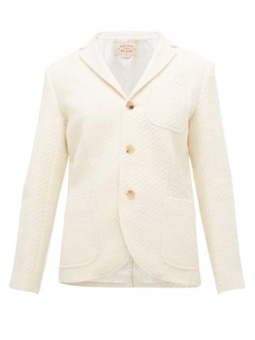 Matchesfashion.com Holiday Boileau - Single Breasted Boucl Jacket - Womens - Ivory