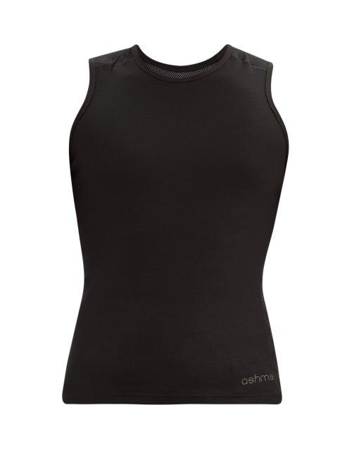 Mens Activewear Ashmei - Merino Wool-blend Mesh Tank Top - Mens - Black