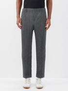 Homme Pliss Issey Miyake - Zipper Chain Technical-pleated Trousers - Mens - Black