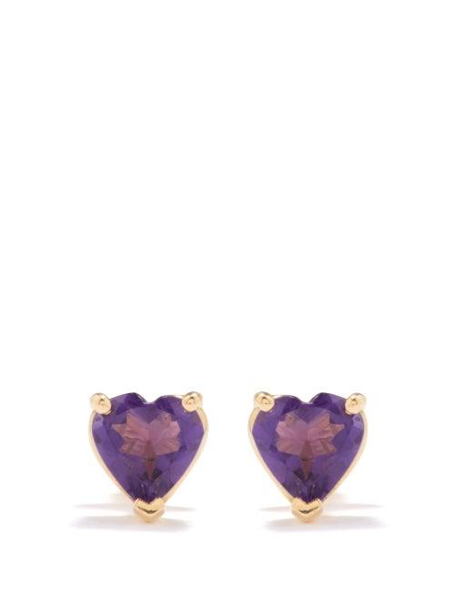 Shay - Amethyst & 18kt Gold Earrings - Womens - Purple Multi