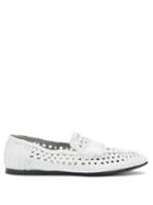 Matchesfashion.com Dolce & Gabbana - Logo-debossed Woven-leather Loafers - Mens - White