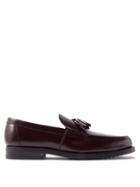 Tod's - Calgary Tasselled Leather Loafers - Mens - Dark Brown