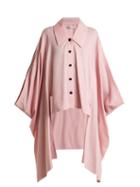 Matchesfashion.com Palmer//harding - Cotton And Wool Blend Cape - Womens - Pink