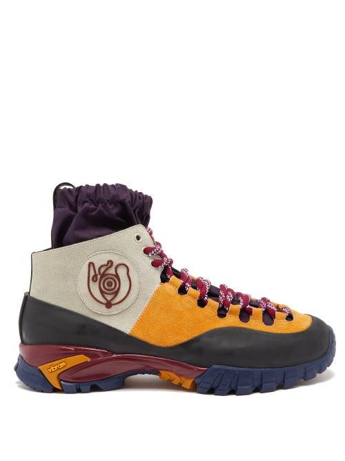 Eye/loewe/nature - Logo-appliqu Panelled Boots - Mens - White Multi