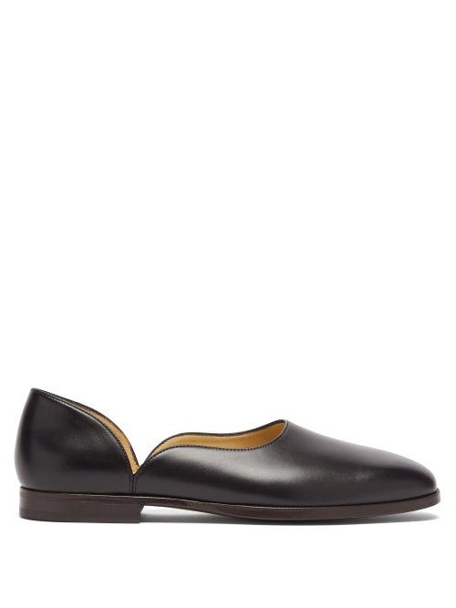 Lemaire - Cutout Leather Loafers - Mens - Black