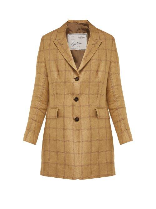 Matchesfashion.com Giuliva Heritage Collection - The Karen Single Breasted Linen Blazer - Womens - Beige Multi