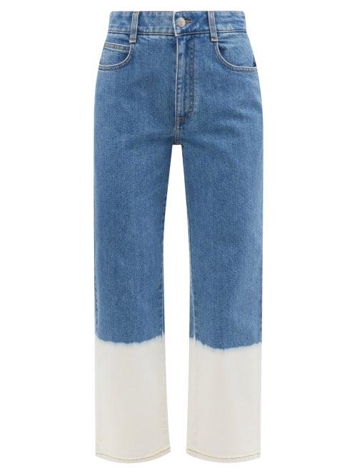 Ladies Rtw Stella Mccartney - High-rise Dip-dyed Cropped Straight-leg Jeans - Womens - Denim
