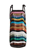 Attico Sabrina Striped Sequin-embellished Mini Dress