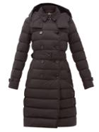 Matchesfashion.com Burberry - Arniston Hooded Quilted Shell Coat - Womens - Black