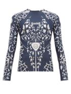 Matchesfashion.com Gmbh - Printed Long Sleeved Technical T Shirt - Mens - Navy
