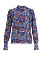 Matchesfashion.com Dodo Bar Or - Patti Paisley Print Silk Blouse - Womens - Blue Print