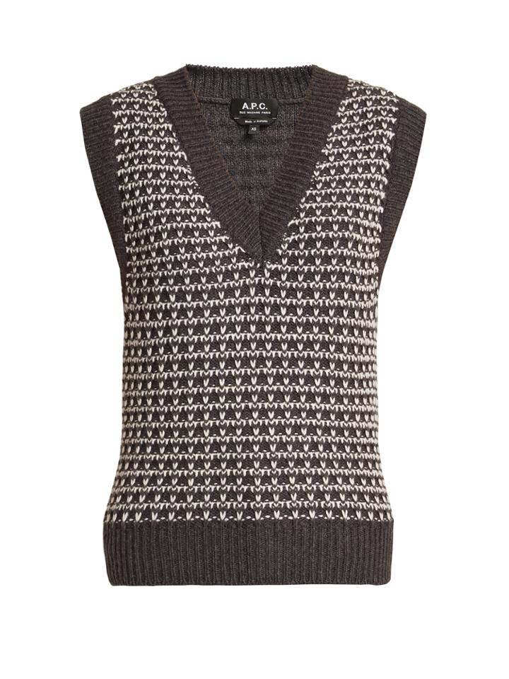 A.p.c. Sleeveless Wool-blend Sweater