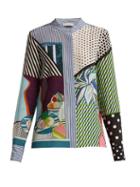 Matchesfashion.com Mary Katrantzou - Clara Printed Silk Georgette Blouse - Womens - Multi